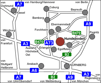 Anfahrtsplan nach Hundsboden